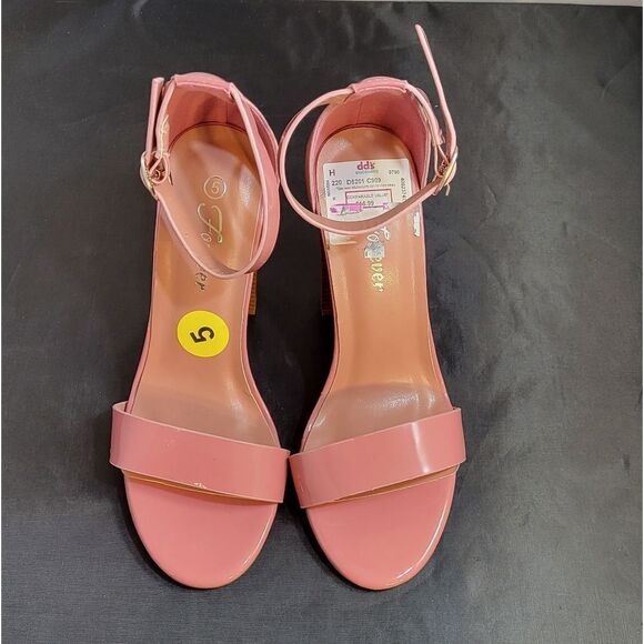 BRAND NEW FOREVER BLOCK ADJUSTABLE BUCKLE ANKLE STRAP OPEN TOE WOMEN"S SANDAL - Picture 3 of 14